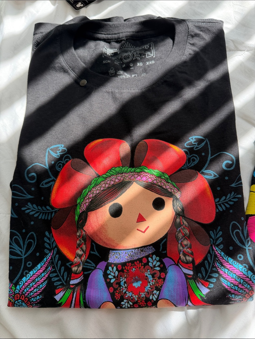 Colorful Folk Doll Print Tee